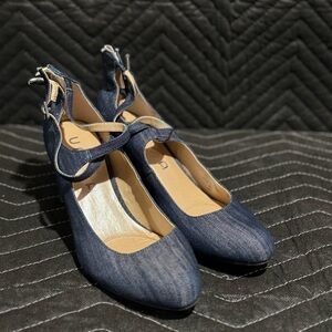 Unisa Denim Blue Heels